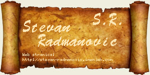 Stevan Radmanović vizit kartica